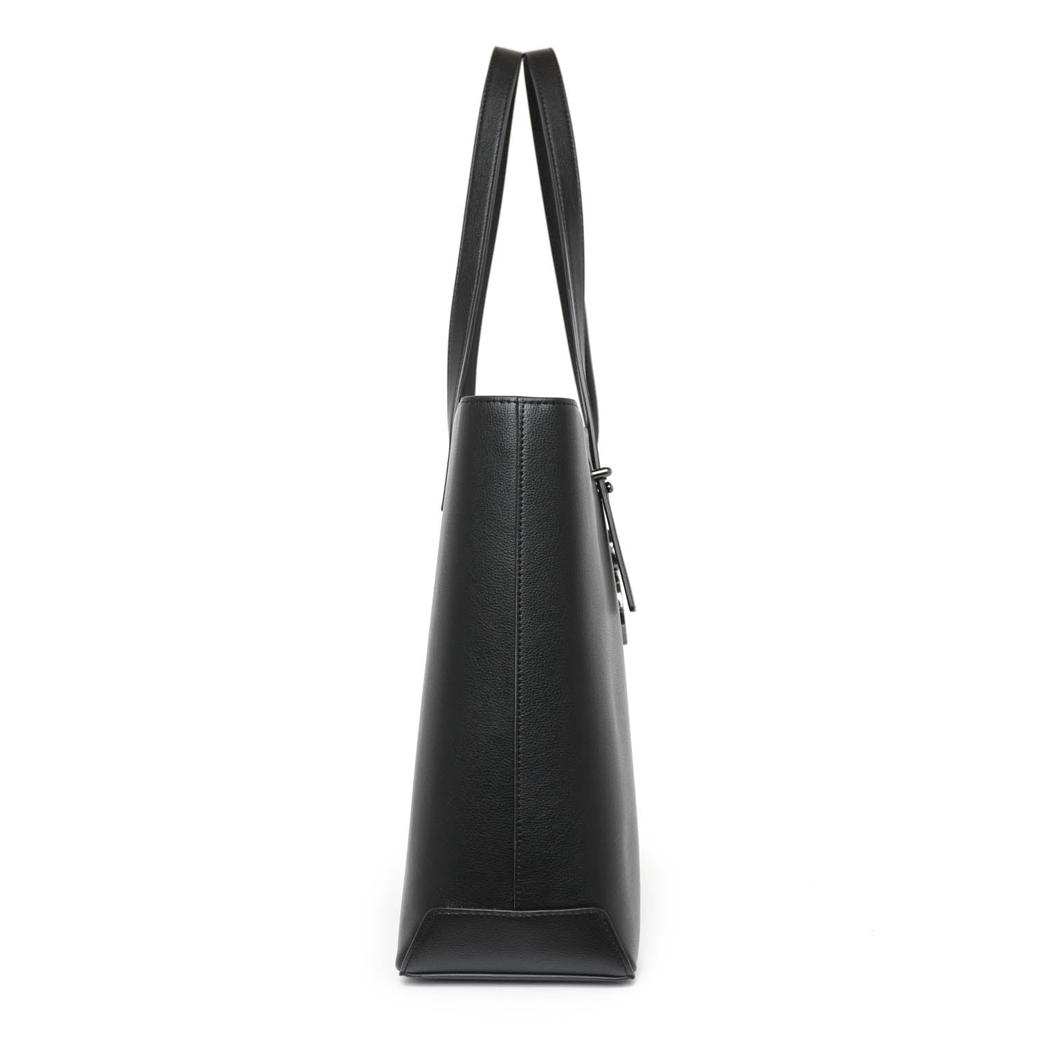 Black East/West Tote Made from Premium Vegan Leather – TheOne08