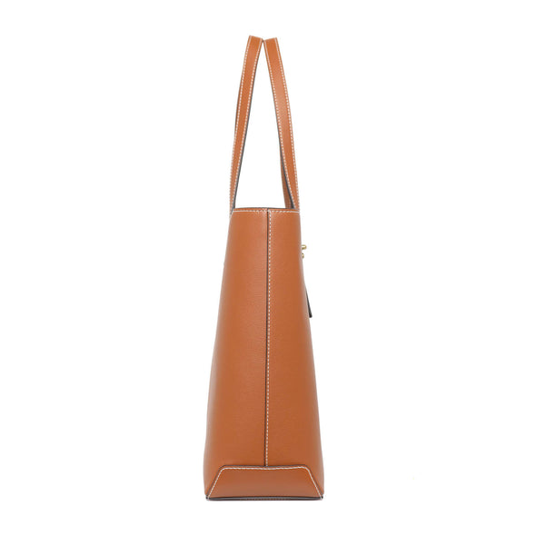 TheOne08 East/West Tote in Saddle Tan
